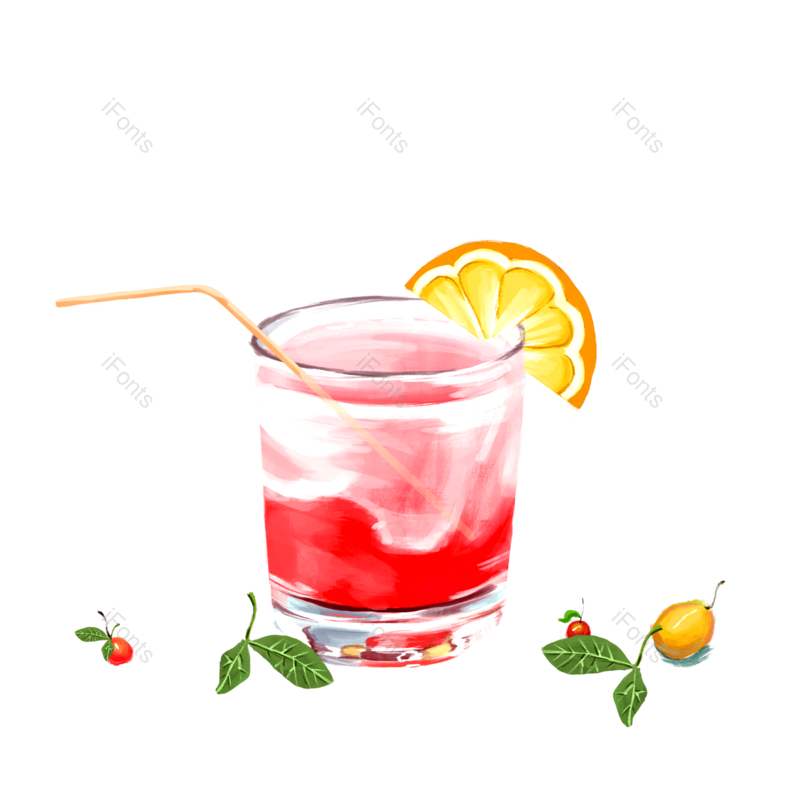 夏天图片,水果元素,甜品PNG,玻璃免抠素材